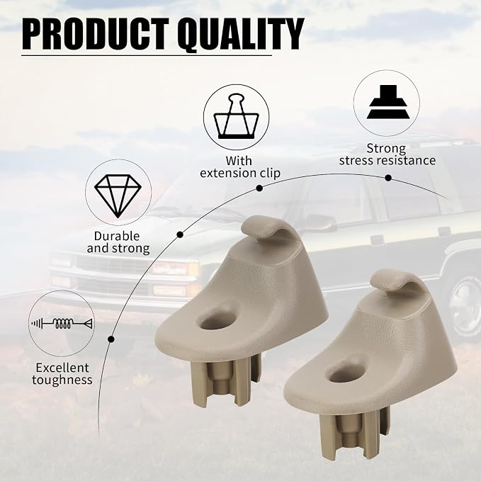 2pcs Sun Visor Clip Holder for Chevrolet Silverado Sierra Tahoe Yukon Suburban 1999-2006, Sunshade Clamp for Chevrolet Silverado Sierra Tahoe Yukon Suburban