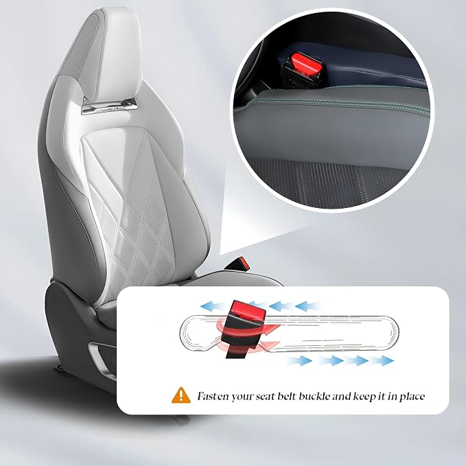 Car Seat Gap Filler, 2PCS Soft Foam Leather Vehicle Seat Crevice Blocker Stop Things from Dropping, Automotive No Drop Plug Guard Gap Stopper, Universal for Truck SUV RV (Dark Blue)