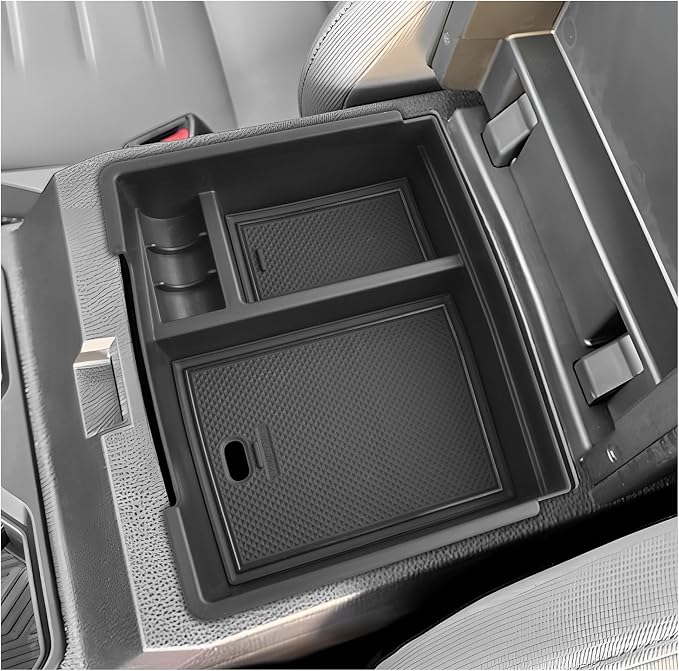 SXCY for 2024 2025 2026 Toyota Tacoma Center Console Organizer for 2024 2025 2026 Tacoma Accessories for 2024-2026 Toyota Tacoma Console Organizer Tray 2026 Tacoma Limited Accessories (w/USB Hole)