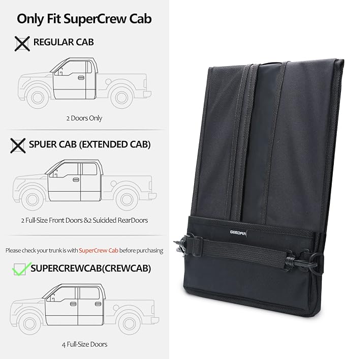 GEEDAR Under Seat Storage Truck Tool Box Organizer for Truck Underseat Storage Ford F150 F250 F350 Chevy Silverado Accessories (2 Compartment for the Bench Seat)