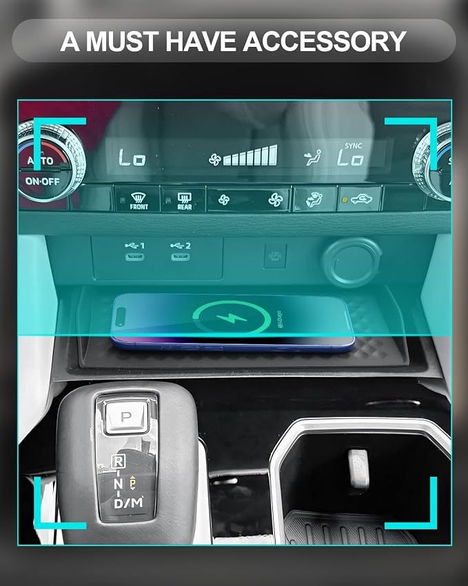 CDEFG for 2025 2026 Outlander Center Console Organizer for 2025 2026 Outlander Accessories Middle Console Storage Box Wireless Charging Cover