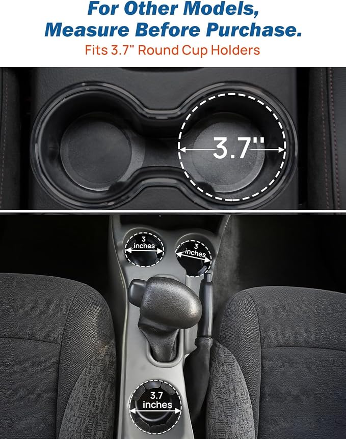 JOYTUTUS Cup Holder Insert 3.7" Compatible with Trailblazer 2002-2009, Fit for Envoy 2002-2009
