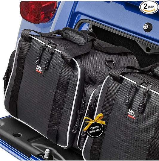 KEMIMOTO Trunk Liner Storage Bags for Tri Glide & Freewheeler Trike 2009-2026, 18Lx2 Large Capacity Rear Trunk Organizer, Easy Carry Travel Bags, 2 Pack