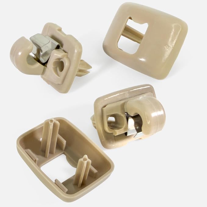Click&Fit Beige Sun Visor Clips for Audi A1 A3 A4 A5 Q3 Q5 TT 8E0857562 | Fits for A4 Q5 A5 A3 A1 Q3 TT. Beige Pair, Sunvisor Holders, replaces 8U0857562A.