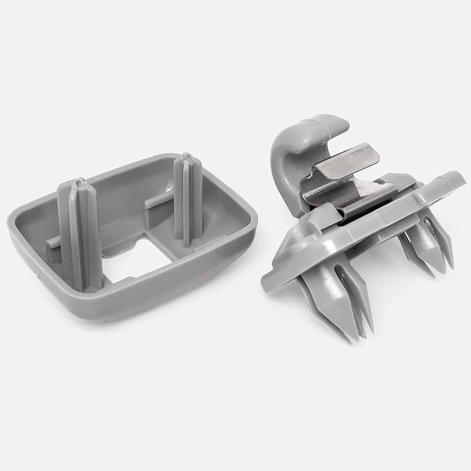 Click&Fit Sun Visor Clips for Audi A1 A3 A4 A5 Q3 Q5 TT 8U0857562A, Grey | Fits for A4 Q5 A5 A3 A1 Q3 TT. Grey Pair, Sunvisor Holders, replaces 8E0857562.