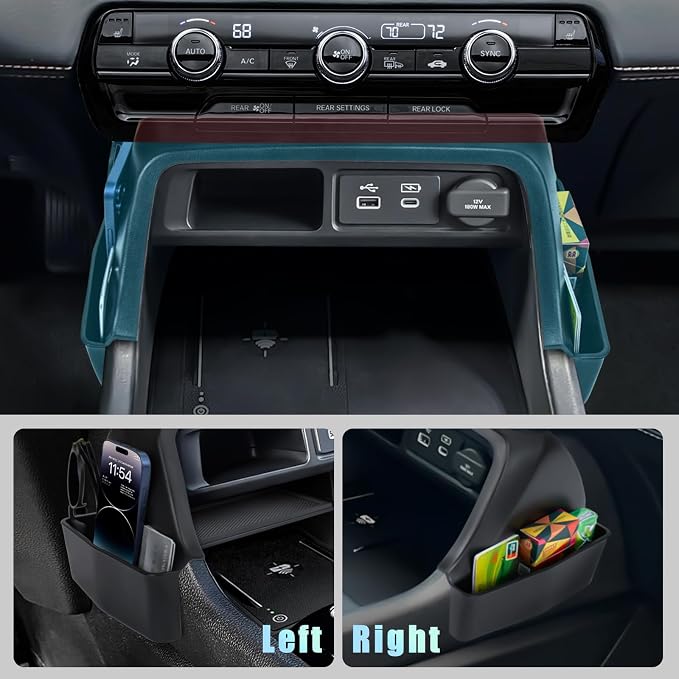Center Console Organizer Compatible with 2023 2024 2025 2026 Honda Pilot 2026 Passport Gear Shift Console Side Tray Box Interior Accessories
