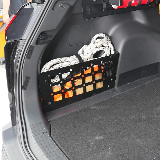 HIGH FLYING for Toyota RAV4 2026 2027 Car Accessories Modular Storage Molle Panel Cargo Shelf Organizer Luggage Carrier Rack Aluminum Alloy (Storage Box B)