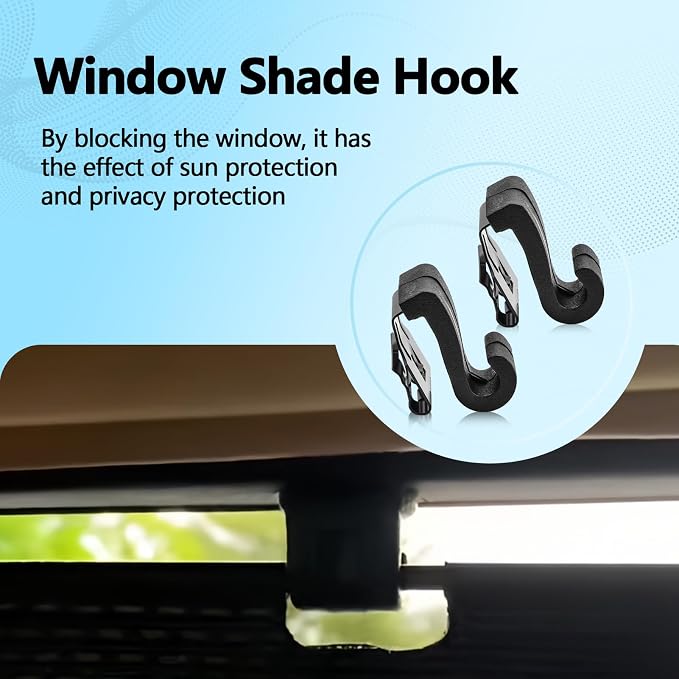 2PCS Window Shade Hook Compatible with Chrysler Pacifica Voyager 2017 2018 2019 2020 2021 2022 Replaces 5XR76DX9AA, Door Sun Shade Hook Clips