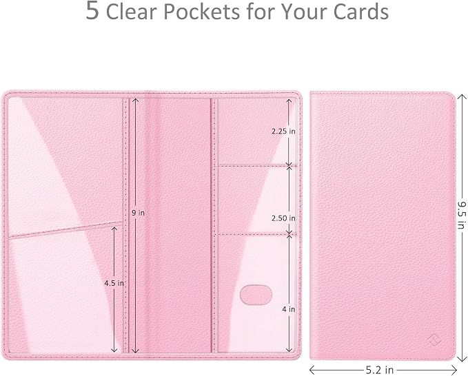 FINPAC Car Registration and Insurance Card Holder, Vehicle Glove Box Card Organizer Wallet Automobile Accessories for License