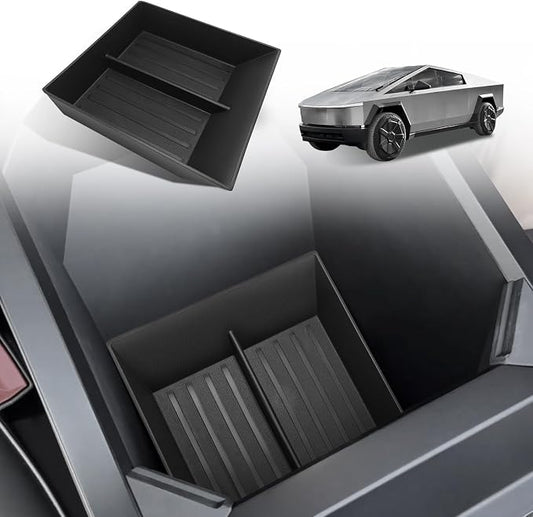 BestEvMod Center Console Organizer Tray Compatible with Tesla Cybertruck 2026 2025 2024 Accessories Pickup Armrest Storage Box (Armrest Lower Organizer)