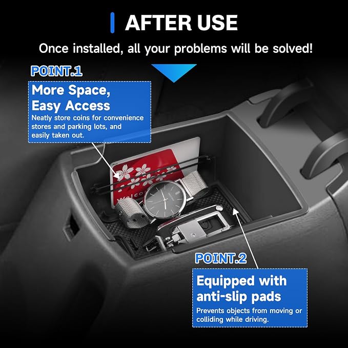 SXCY for 2025 2026 Hyundai Venue Center Console Organizer for 2020-2024 2025 2026 Hyundai Venue Accessories for 2025 2026 Hyundai Venue Console Organizer Armrest Console Tray