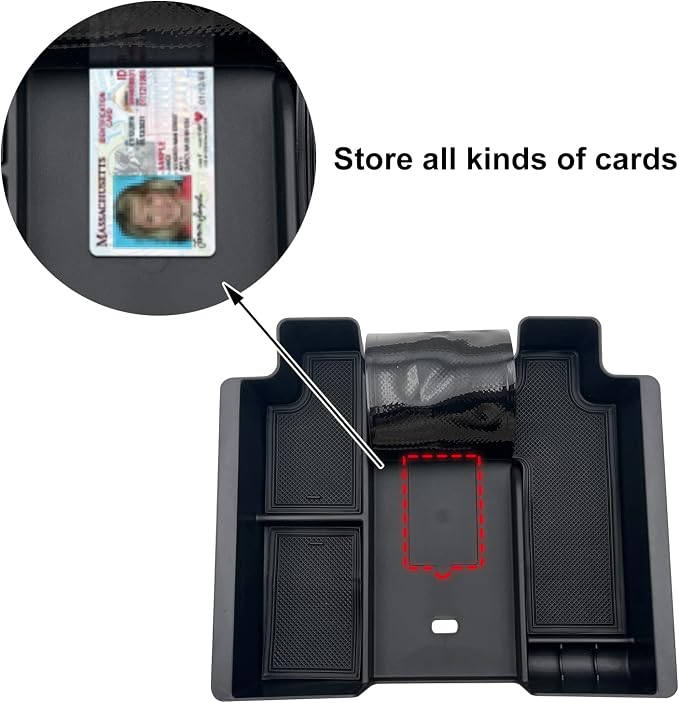 Compatible with Chevy Silverado 1500 Accessories/GMC Sierra 1500 2019-2022 Center Console Organizer Tray Fits for 2020-2023 Silverado/Sierra 2500 HD/3500 HD -Full Console Only