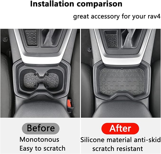 for RAV4 Coasters Storage Tray Cup Holder Tray Center Console Storage Tray Compatible with Toyota 2023 RAV4 Accessories 2023 2022 2021 2020 2019 Cup Holder Cover