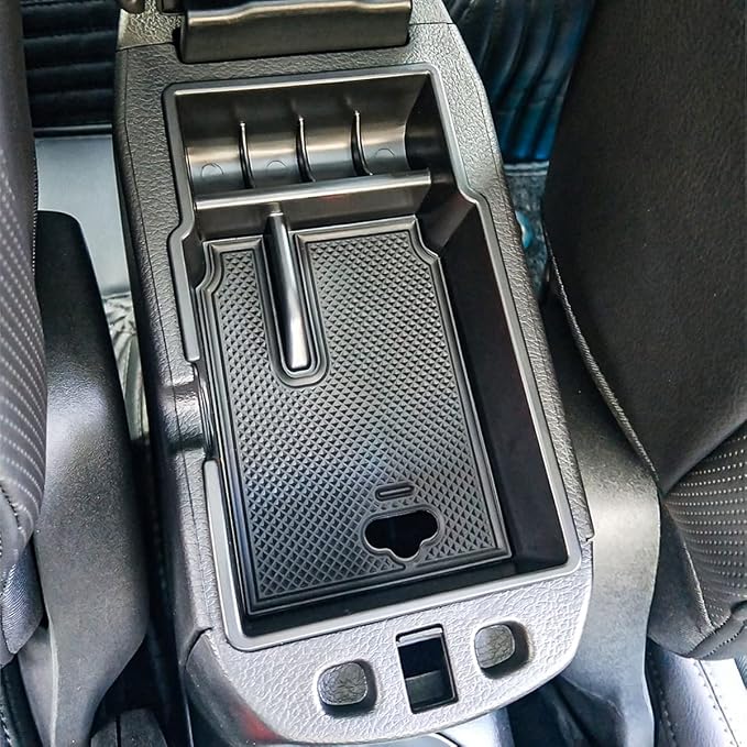 EDBETOS Center Console Organizer Tray Compatible with Jeep Renegade Accessories 2015-2019 2020 2021 2022 2023 Armrest Glove Box Secondary Storage (Black Trim)