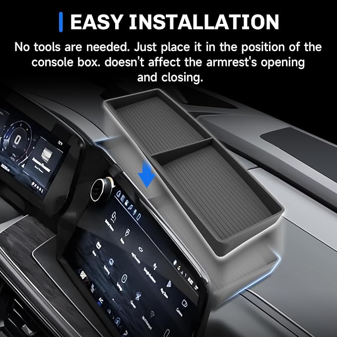 SXCY for 2026 Chevy Tahoe Dashboard Organizer Tray for 2025 2026 Chevy Tahoe Suburban Accessories Screen Back Console Tray 2026 Chevy Tahoe Suburban Behind Dash Console Organizer