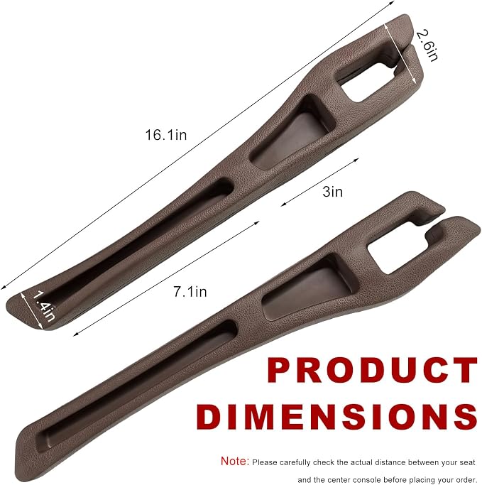 2 PCS Car Seat Gap Filler Organizer, No Drop Vehicle Seam Plug Organizer with Storage Slot, Multifunctional Console Side Gap Filler for Most Vehicles, Car Accessories (Brown)