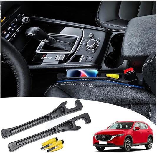 【Compatible with Mazda CX-5】 Seat Gap Filler,No Drop Seat Guard Compatible with Mazda CX5,Drop Seat Guards for Cars(2Pcs),Emergency Keychain Car Escape Tool(2Pcs)