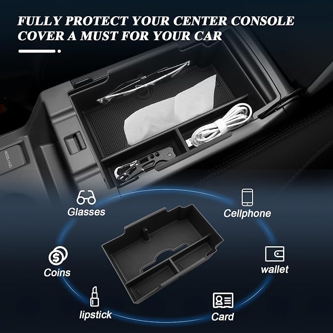 BIBIBO Upgraded for 2024-2026 Subaru Crosstrek Center Console Organizer Tissues Holder 2023-2026 Subaru Crosstrek/2026 Crosstrek Hybrid &2024+ Subaru Impreza Console Insert Tray Tissues Box Crosstrek