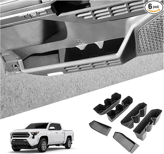 SKTU 6Pack for 2024 2025 2026 Toyota Tacoma Door Side Storage Box for 2024 2025 2026 Toyota Tacoma Door Handle Organizer 2024 2025 2026 Tacoma Accessories Insert Glove Pallet-Durable