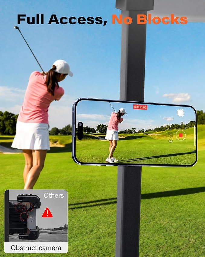 A2C Alloy Magnetic Golf Cart Phone Holder for MagSafe iPhone, Cool Golf Gifts for Female Golfers Her Ladies Women Girls Mom Mother Wife, Romantic Golf Course Accessories Essentials Gadgets (Pink)