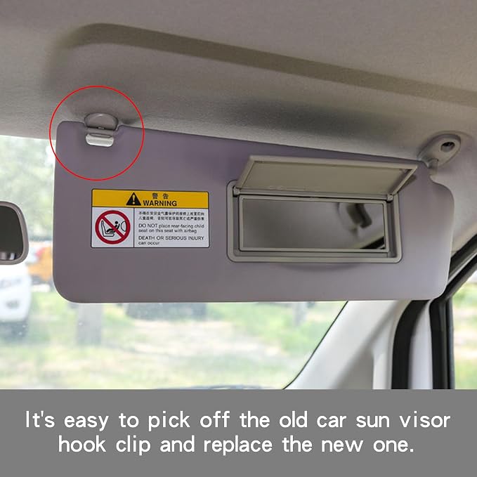 Plastic Sun Visor Hook Clips Bracket for Nissan Trail T32 Altima Murano Pathfinder Teana Rogue Titan Armada/ 2 Pcs (964093JS0A)