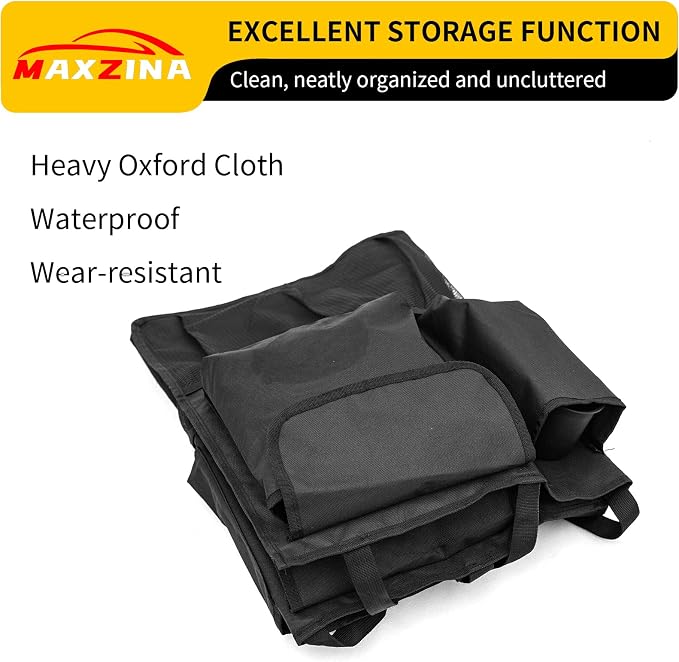 Car Trunk Organizer Large Capacity Backseat Hanging Organizer (41"*20") Collapsible Oxford Cloth Car Storage Bag with 9 Pockets for SUV&Truck&MPV Accessories (Black)