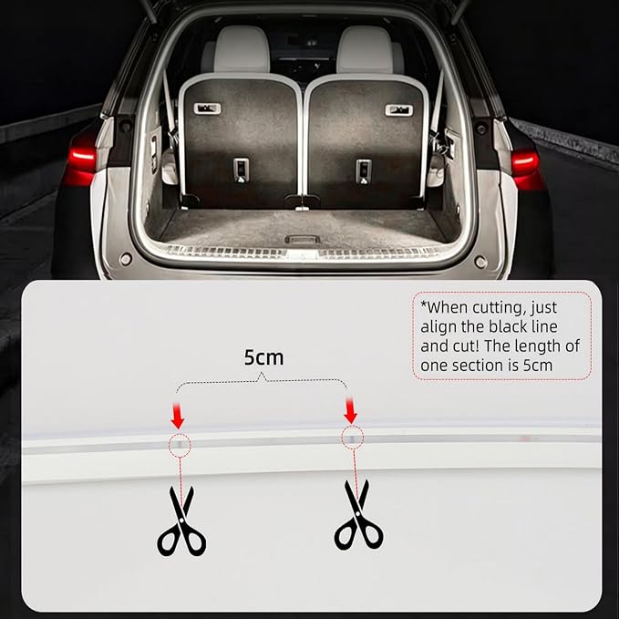 Newly Upgraded 157.48" SUV Trunk LED Light Strip, 6000K Dynamic Flowing Bright Cargo Area Lighting for Trunk Organizer/Mat Setup, Waterproof Interior Tailgate Lamp for SUV/MPV (Warm Yellow)
