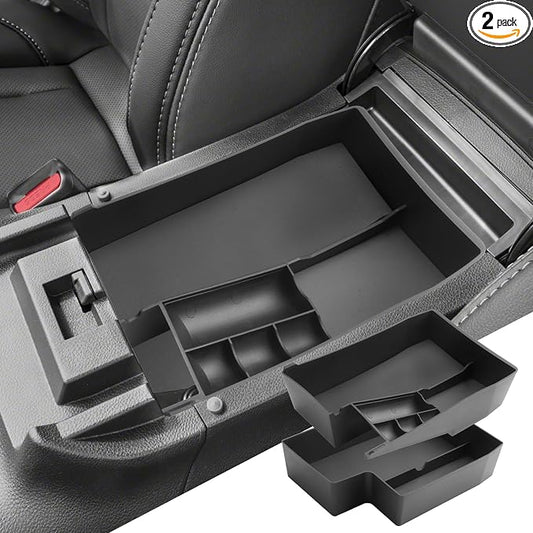 SHAOHAO 2PCS 2025 Outback Center Console Organizer for 2020 2021 2022 2023 2024 2025 Subaru Outback Legacy Accessories Console Tray Outback Legacy 2024 2025 Storage Box Insert Tray