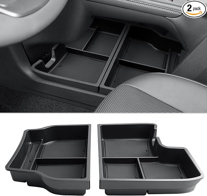 CDEFG 2Pcs Center Console Organizer Lower Tray for Toyota Sienna 2021-2025 2026 Accessories, Lower Center Console Tray Sienna Interior Storage Box