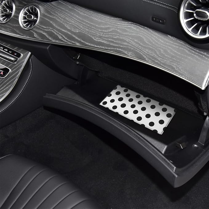 LumiMokki Premium Car Registration & Insurance Card Holder with Magnetic Shut, Vehicle Glove Box Car Organizer - For Documents, Cards, License (Polka dots)
