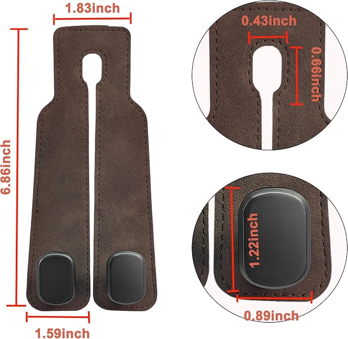 Amelity Universal Car Headrest Hooks, Women’s Car Interior Accessories for Purses Handbags Grocery & Backpacks, Brown 2 Pack