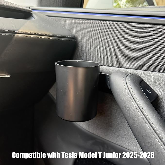 ROCCS 2PCS Car Door Cup Holder for Tesla Model Y 2025 Junior,Left&Right Side Door Drink Cup Holder Expander Organizer Accessory