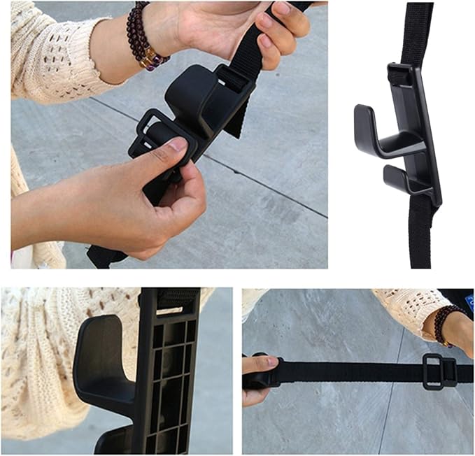 4-Pack Headrest Hooks for Car Universal Interior Auto Vehicle Back Front Seat Hanger Holder Organizer for Handbags Purses Coats and Grocery Bags