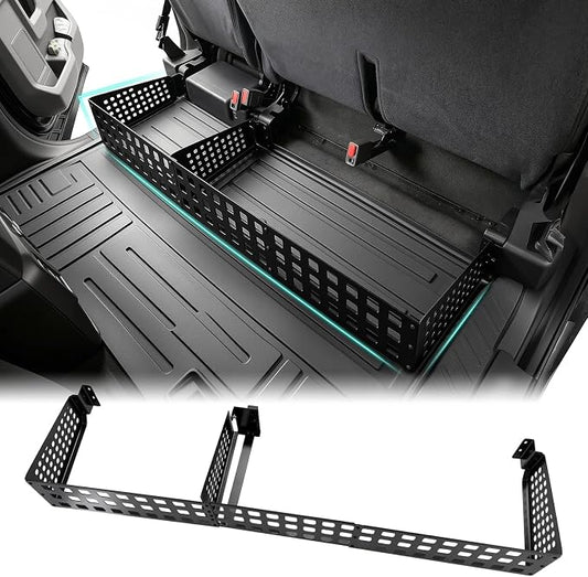 Adjustable Capacity Under Seat Storage Molle Panel with Removable Divider for 2015-2026 F150 Supercrew & 2017-2026 F250 F350 F450 F550 Crew Cab Accessories, Underseat Organizer for F-150 Accessories