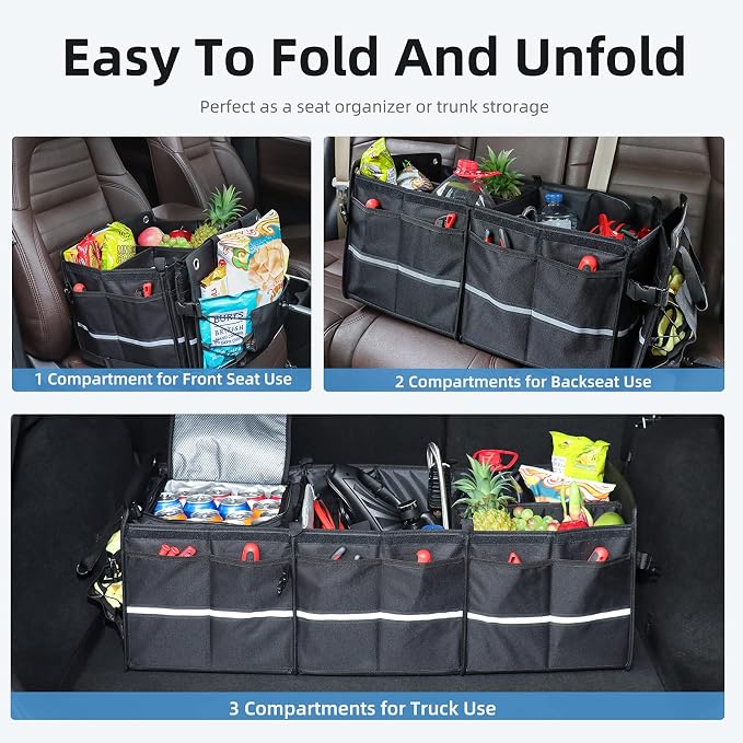 AstroAI Air Compressor Integrated Metal StructureTire InflatorI&Car Trunk Organizer Storage