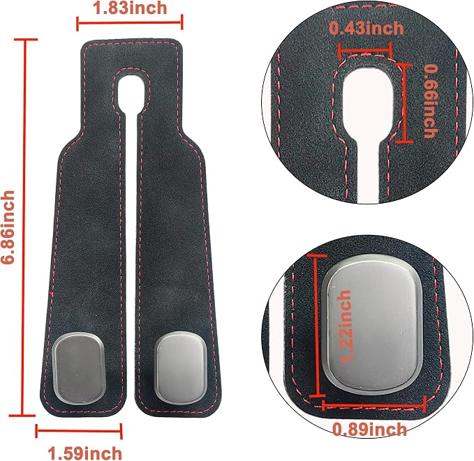 Amelity Universal Car Headrest Hooks, Women’s Car Interior Accessories for Purses Handbags Grocery & Backpacks, Black 2 Pack