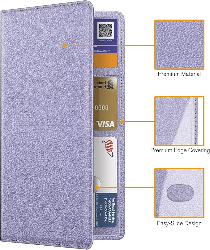 FINPAC Car Registration and Insurance Card Holder, Vehicle Glove Box Card Organizer Wallet Automobile Accessories for License