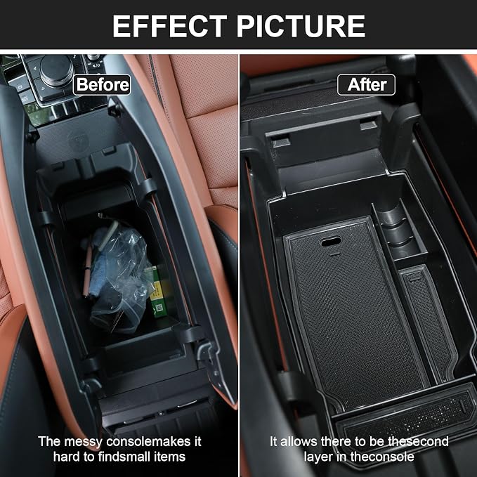 Center Console Organizer for 2023 2024 2025 Mazda CX-50 and and CX50 Hybrid Accessories, for Mazda CX50 CX 50 2023 2024 2025 Armrest Insert Container ABS Secondary Storage Box