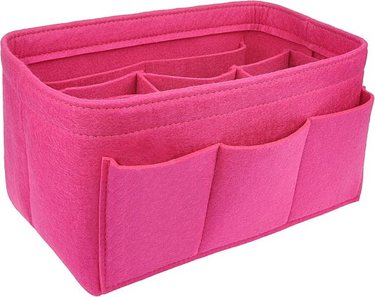 Vercord Felt Purse Organizer Handbag Insert Liner Shaper Bag in Bags for Speedy Neverfull Tote Rose Xlarge