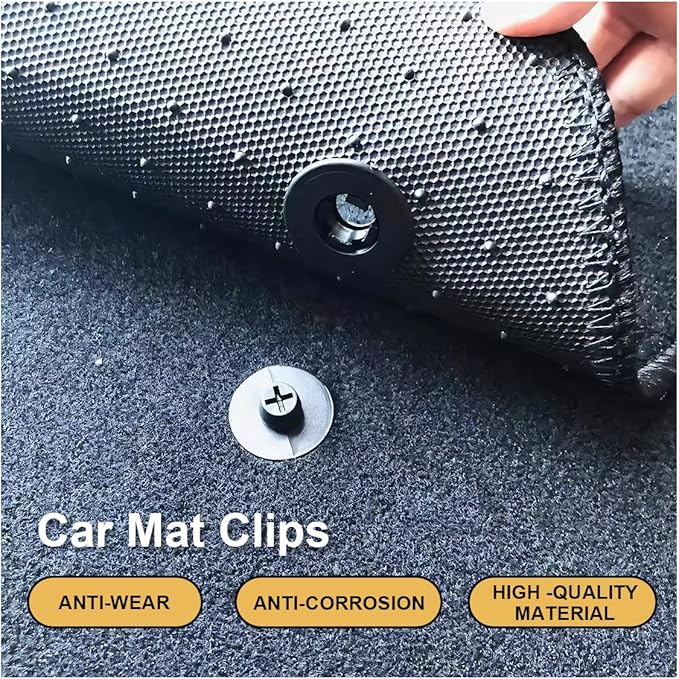 ZIMISI 10 Sets Car Floor Mat Clips, Non-Slip Carpet Fixers, Automotive Fastener Carpet Clips, Car Floor Mat Retaining Clip Replacement for #3D0-864-851-B41 3D0-061-795-B41 (10PCS)