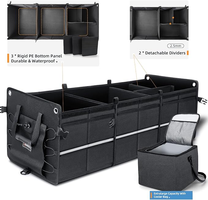 AstroAI Air Compressor Integrated Metal StructureTire InflatorI&Car Trunk Organizer Storage
