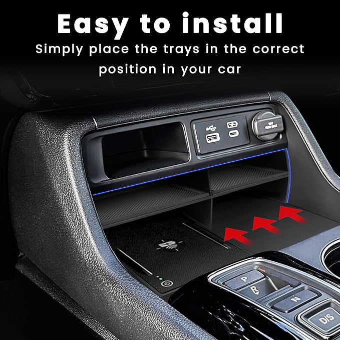 Center Console Organizer Compatible with 2023 2024 2025 2026 Honda Pilot/ 2026 Honda Passport Secondary Storage Box ABS Material Insert Divider Interior Accessories