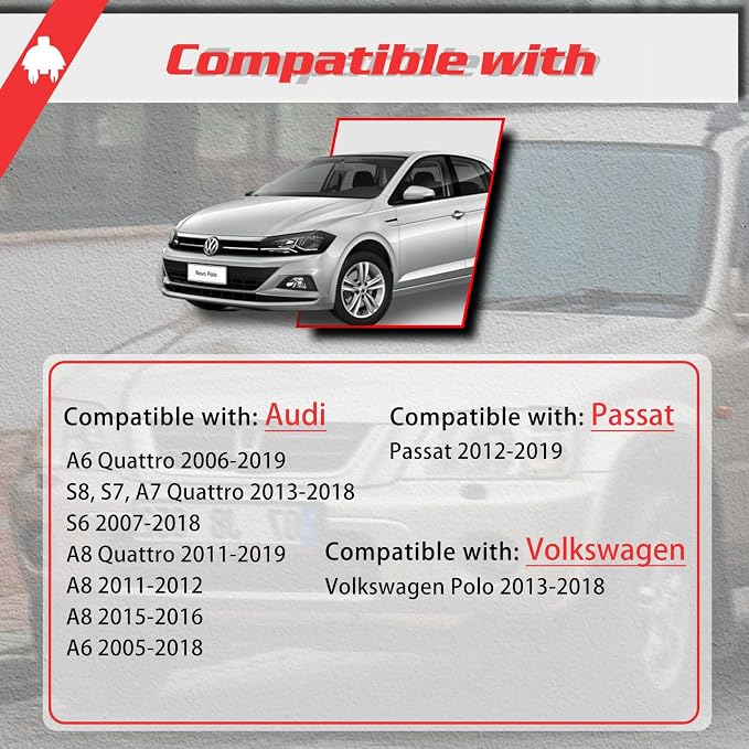 OTUAYAUTO 4F0857561 2pcs Sun Visor Support Clip Retainer for Audi A6 Quattro A7 A8 RS6 for VW Passat, Polo, Upgraded Car Interior Sunscreen Holder Hook Grey Anti Vibration 6R0857561Y20