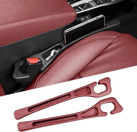 Car Seat Gap Filler, Car Seat Accessories, Car Organizers and Storage with Phone Holder, Car Organizer Fit Sedan SUV Truck Red Set of 2