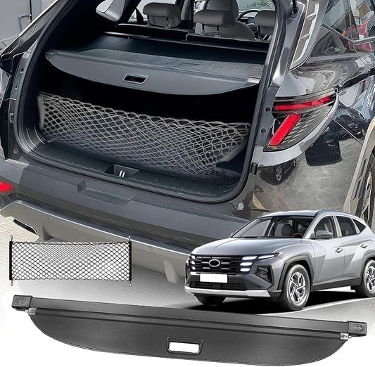 Cargo Cover for Hyundai Tucson 2026 2025 Accessories 2024 2023 2022(Leather),Retractable Trunk Cover Organizer Security Shielding Shade Tonneau Cover for Hyundai Tucson Accessories