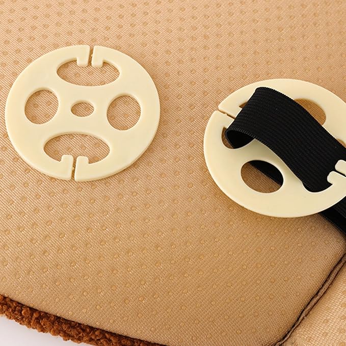 48PCS Car Seat Covers Plum Plate Metal Hook Set, 24PCS Car Seat Cover Plastic Chucks & 24PCS Metal Hooks, Car Seat Cover Fasteners, Metal Hook for Reinforce Car Seat Cushions, Beige