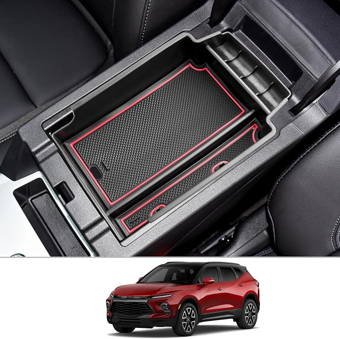 CDEFG Center Console Accessory Organizer for 2019 2020 2021 2022 2023 2024 2025 2026 Chevy Blazer Armrest Storage Box 2019-2026 Chevy Blazer Accessories (NOT for Blazer EV)