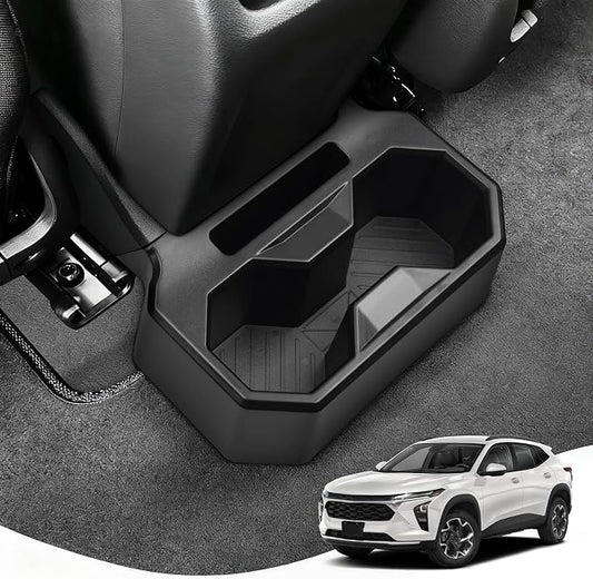 Karltys Car Backseat Cup Holder, Fixable Rear Cup Holder Organizer Tray with Tools, Interior Accessories Floor Back Seat Cup Holder for Chevy Chevrolet Trax 2024 2025 2026