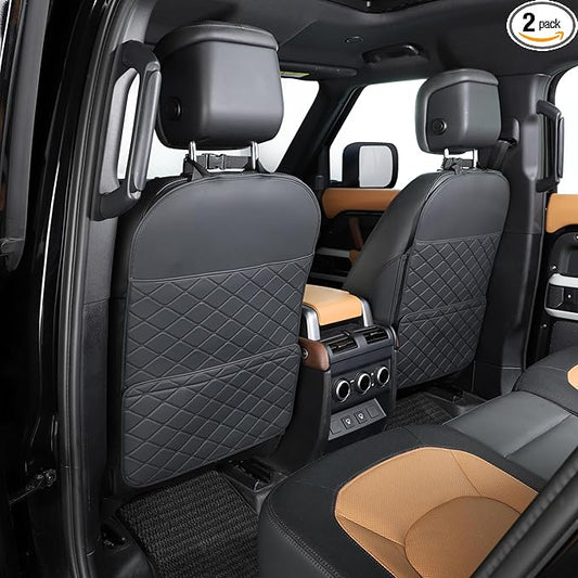 TAIKOO Seat Back Protector,Shields Seat Backs From Kicks and Adds Storage | kick mats back seat protector easy to install and clean, well-crafted, sturdy, durable and stylish.2 Pack