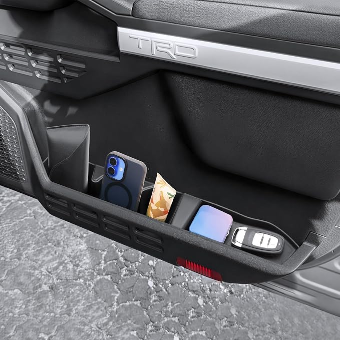 (6pcs) 2024 2025 2026 Tacoma Door Pocket Tray for Toyota Tacoma (SR5/TRD Off-Road/TRD Sport/TRD Pro/Limited/Trailhunter), Durable Door Slot Pocket Insert 2025 2026 Tacoma Accessories